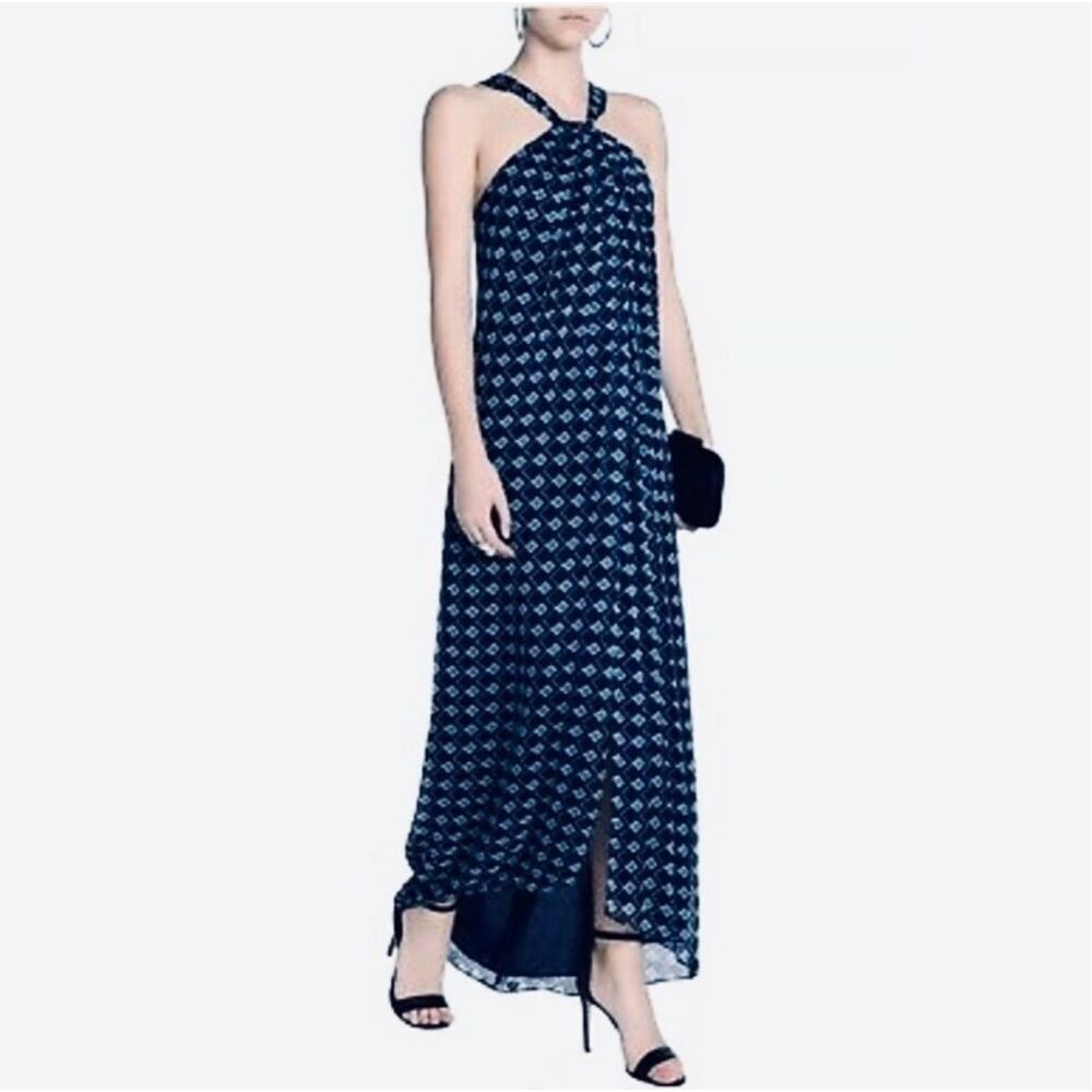 DVF Diane von Furstenberg Silk Lilita Maxi Dress in green and blue size 2